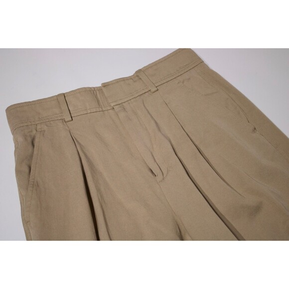 Everlane High Waist Pleated Taper Ankle Pants Trousers Khaki Beige Women Size 2 - Picture 5 of 12